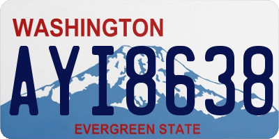 WA license plate AYI8638