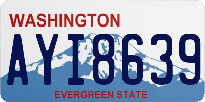 WA license plate AYI8639