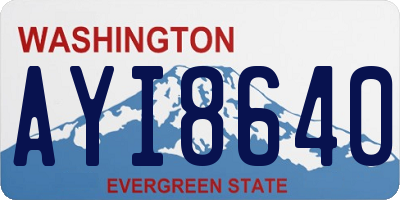 WA license plate AYI8640