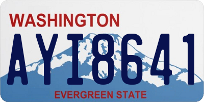 WA license plate AYI8641