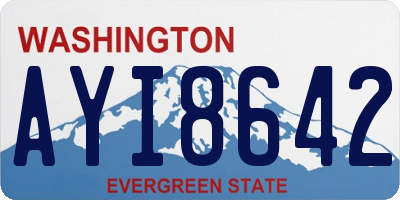 WA license plate AYI8642