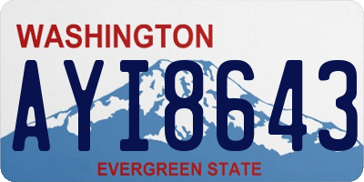 WA license plate AYI8643