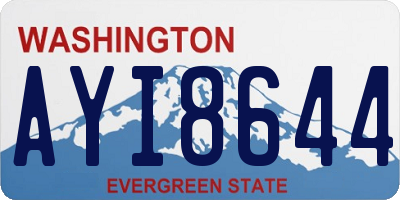 WA license plate AYI8644