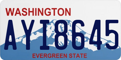 WA license plate AYI8645
