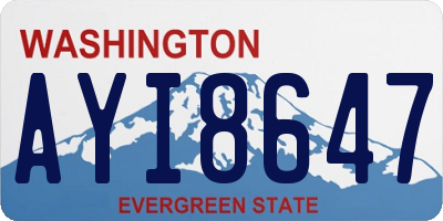 WA license plate AYI8647