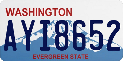 WA license plate AYI8652