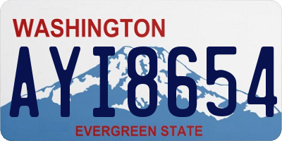 WA license plate AYI8654