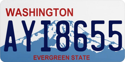 WA license plate AYI8655