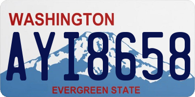 WA license plate AYI8658
