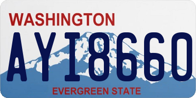 WA license plate AYI8660