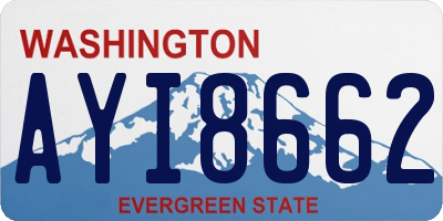 WA license plate AYI8662