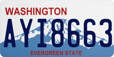 WA license plate AYI8663