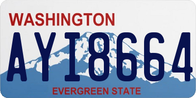 WA license plate AYI8664