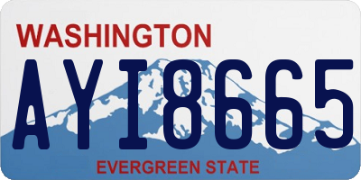 WA license plate AYI8665