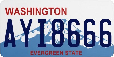 WA license plate AYI8666