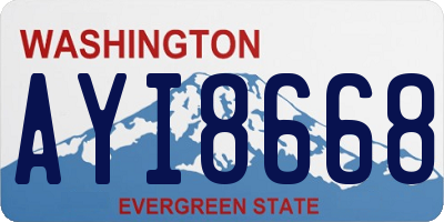 WA license plate AYI8668