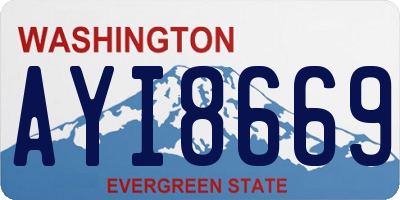 WA license plate AYI8669