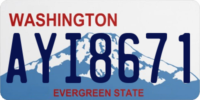 WA license plate AYI8671