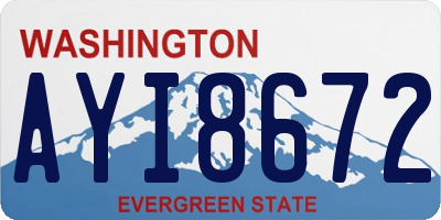 WA license plate AYI8672