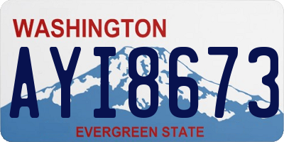 WA license plate AYI8673