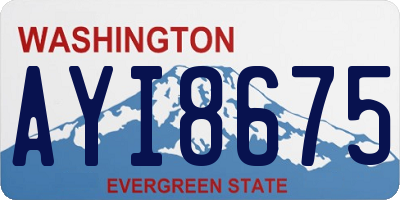 WA license plate AYI8675