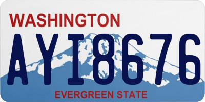 WA license plate AYI8676