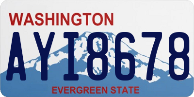 WA license plate AYI8678