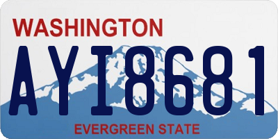 WA license plate AYI8681