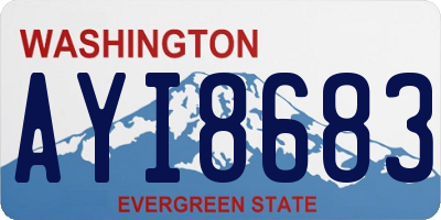 WA license plate AYI8683