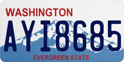 WA license plate AYI8685