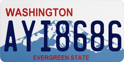 WA license plate AYI8686