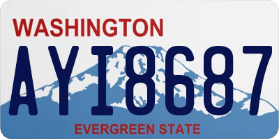 WA license plate AYI8687