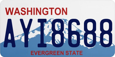 WA license plate AYI8688