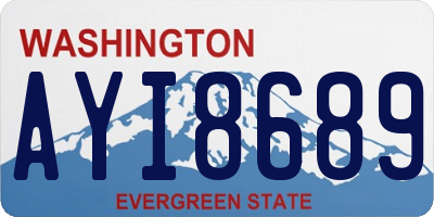 WA license plate AYI8689