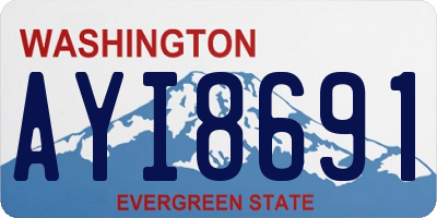 WA license plate AYI8691