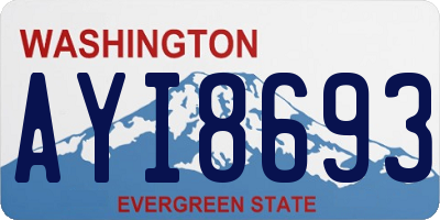 WA license plate AYI8693