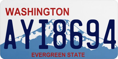 WA license plate AYI8694