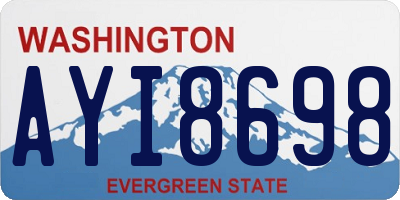 WA license plate AYI8698