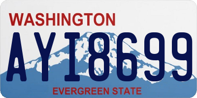 WA license plate AYI8699