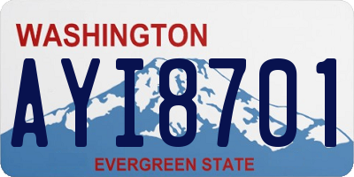 WA license plate AYI8701