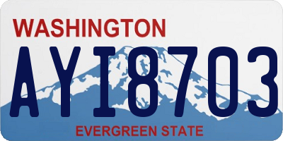WA license plate AYI8703