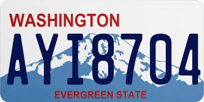 WA license plate AYI8704
