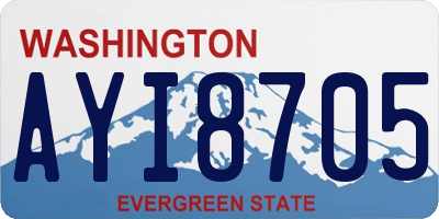 WA license plate AYI8705
