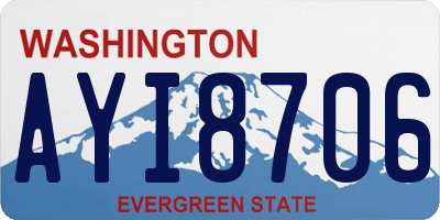 WA license plate AYI8706