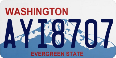 WA license plate AYI8707