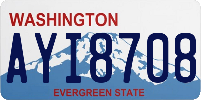 WA license plate AYI8708