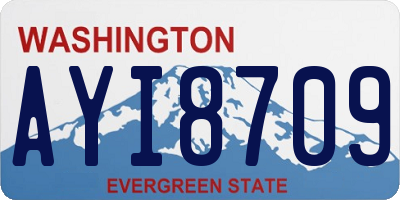 WA license plate AYI8709