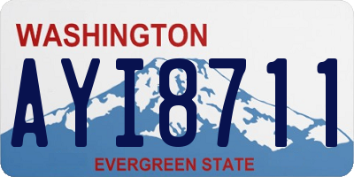 WA license plate AYI8711