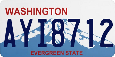 WA license plate AYI8712