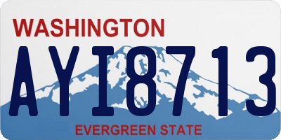 WA license plate AYI8713